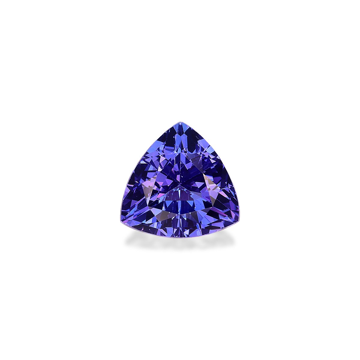 AA violet blue tanzanite, 3.47ct trilliant cut — main view