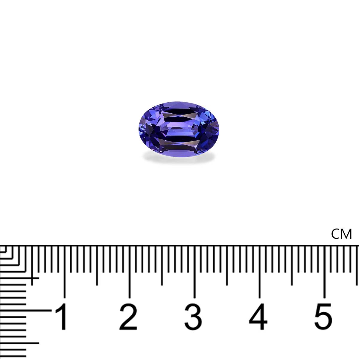 AA violet blue tanzanite, 4.36ct oval cut — view 4