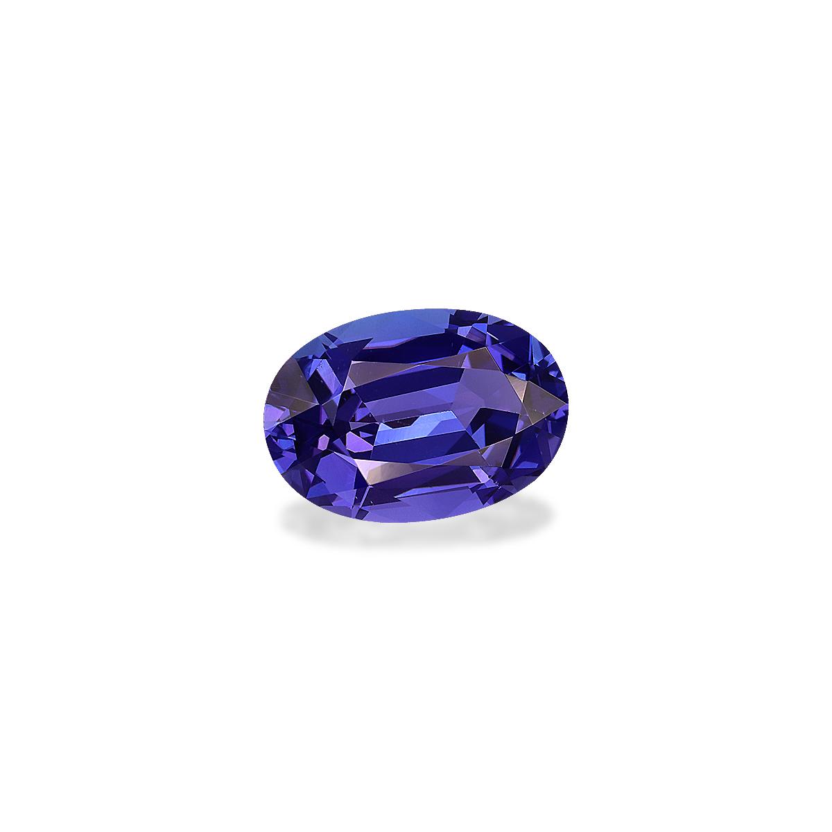AA violet blue tanzanite, 4.34ct oval cut — view 3