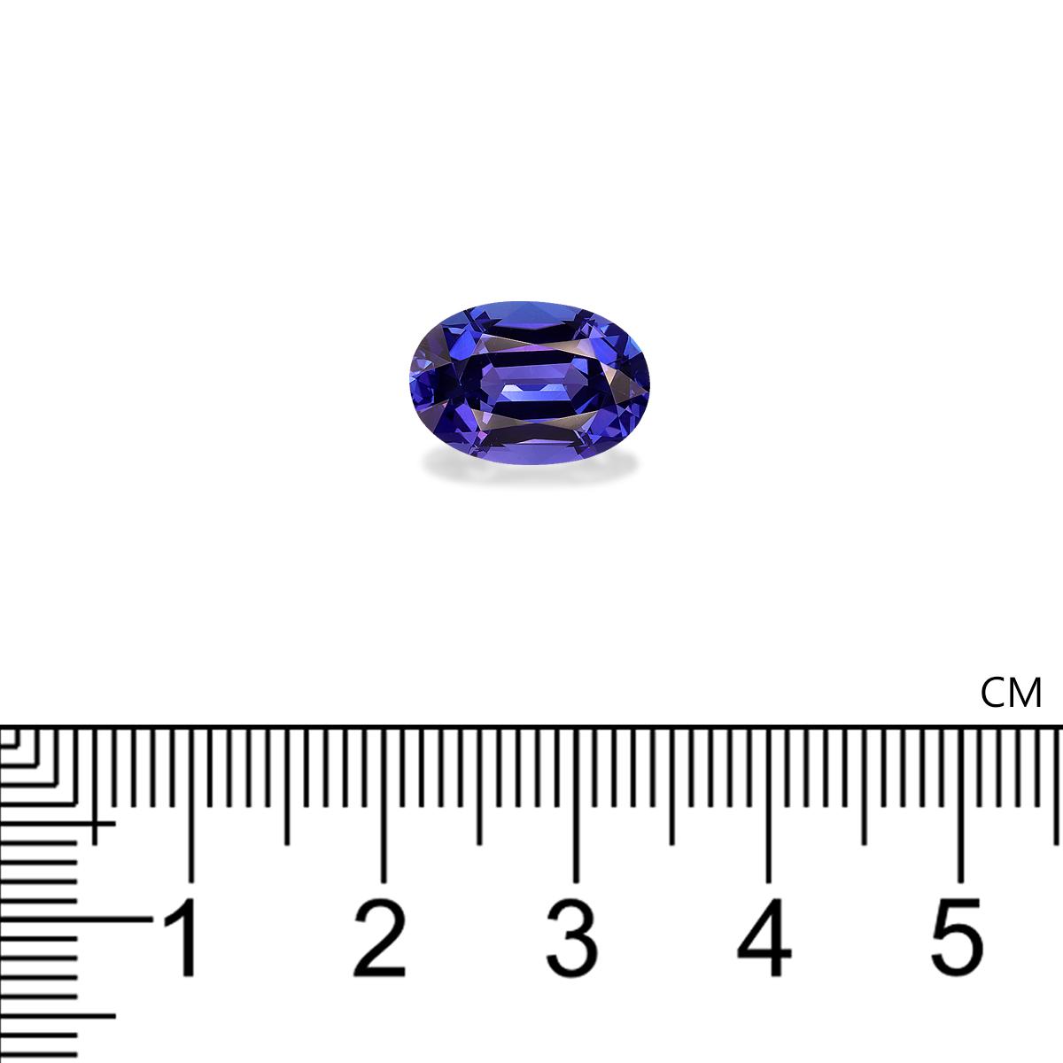 AA violet blue tanzanite, 4.34ct oval cut — view 4