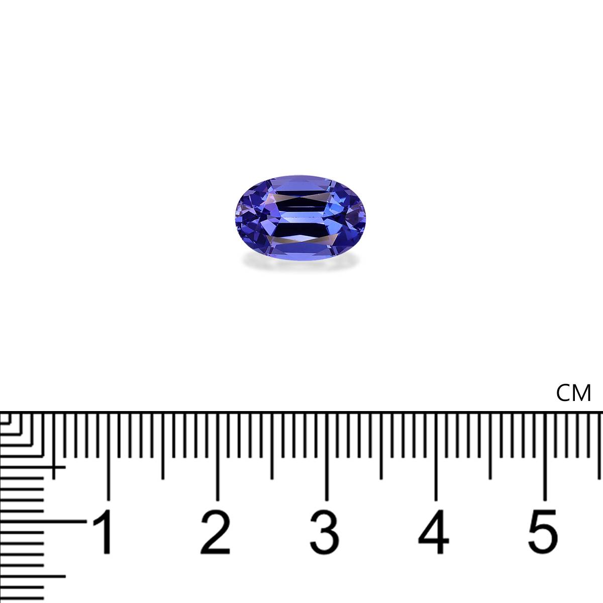 AA violet blue tanzanite, 4.39ct oval cut — view 4