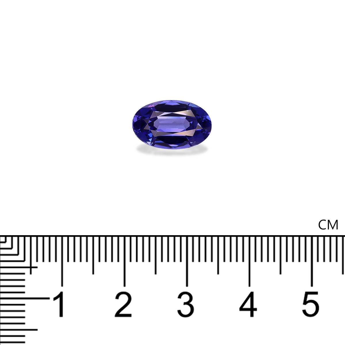 AAA+ violet blue tanzanite, 4.08ct oval cut — view 4