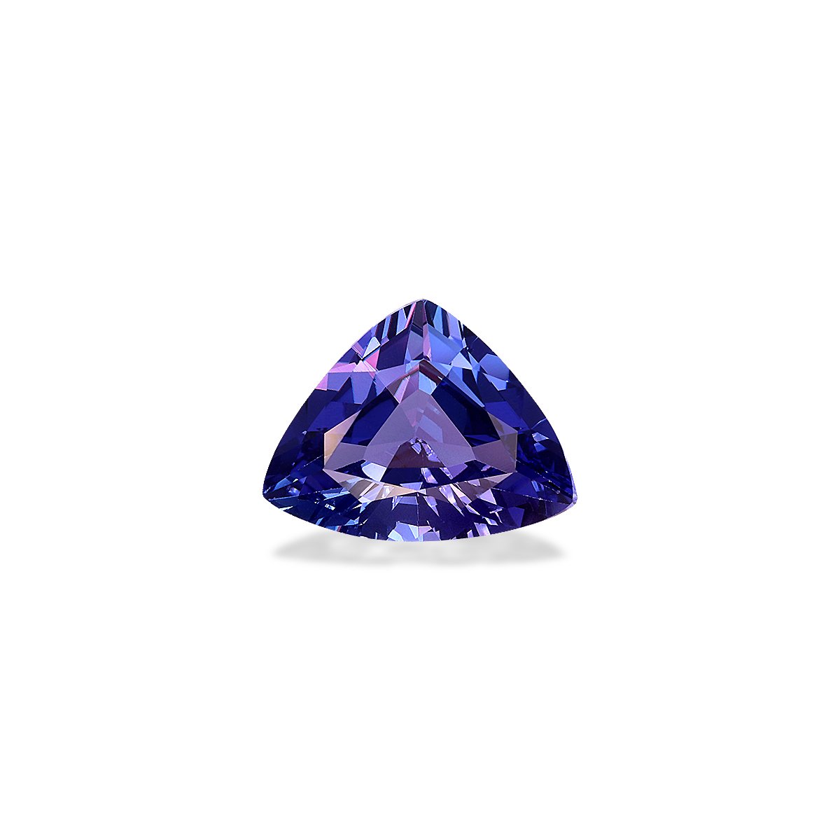 AA violet blue tanzanite, 4.46ct trilliant cut — main view