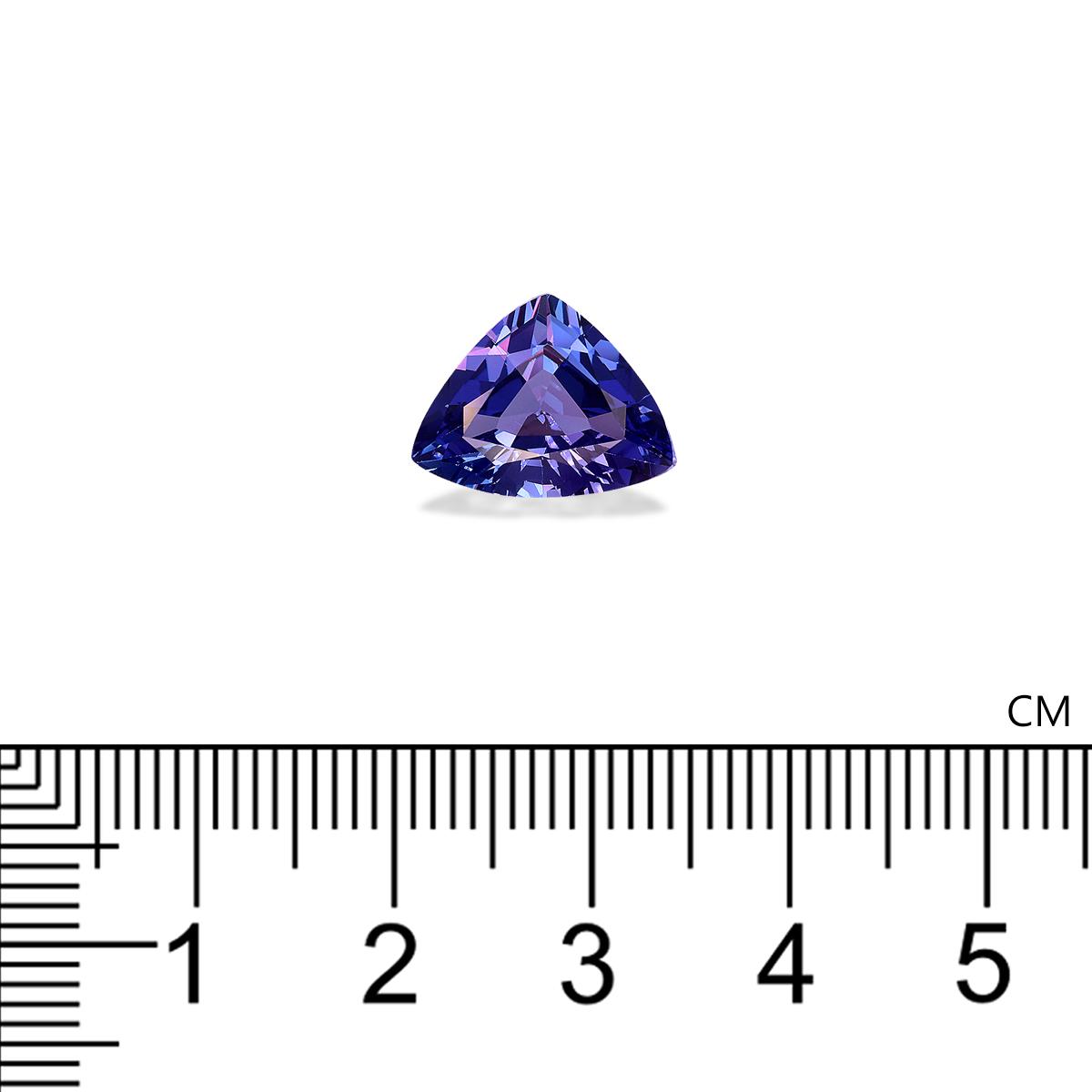 AA violet blue tanzanite, 4.46ct trilliant cut — view 4