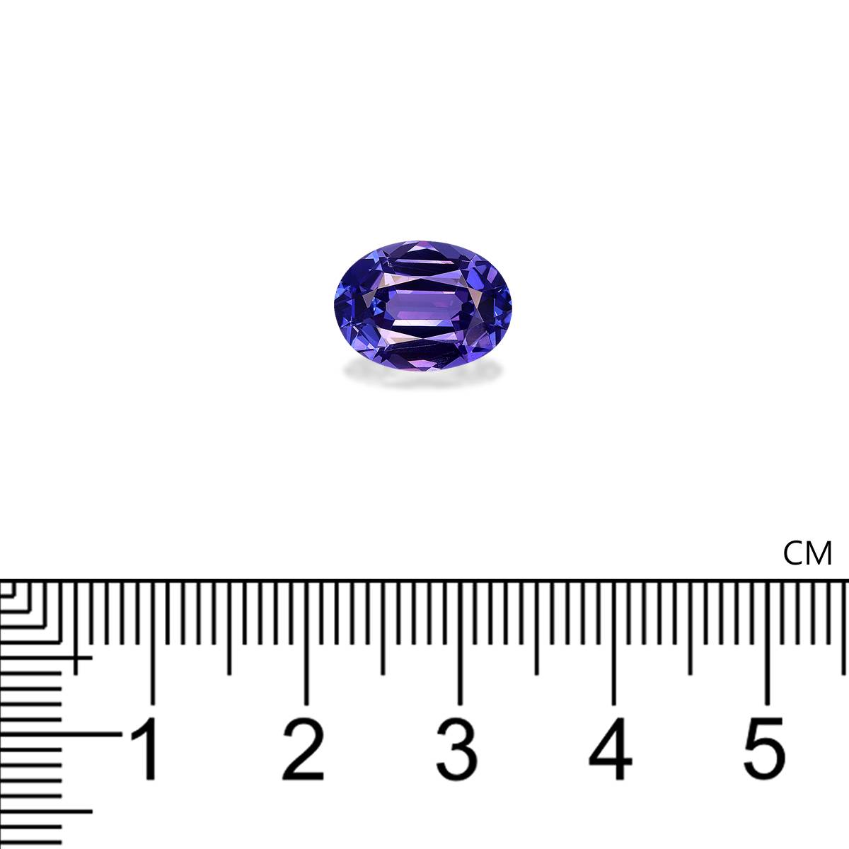 AA violet blue tanzanite, 3.63ct oval cut — view 4