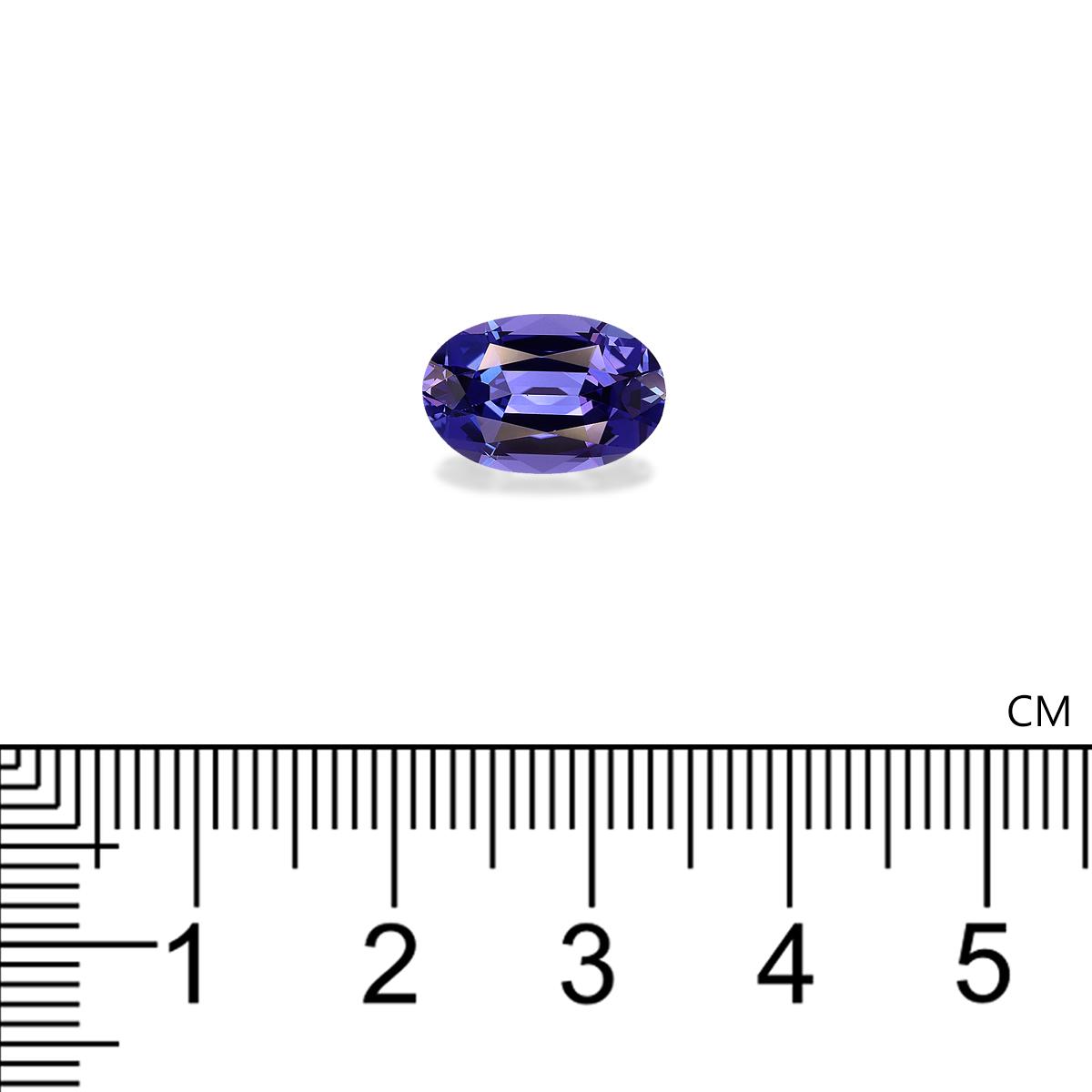 AA violet blue tanzanite, 4.02ct oval cut — view 4