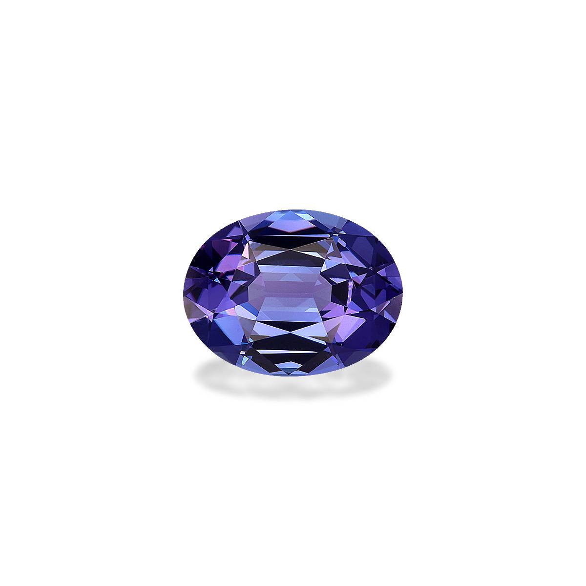 AA violet blue tanzanite, 3.86ct oval cut — main view