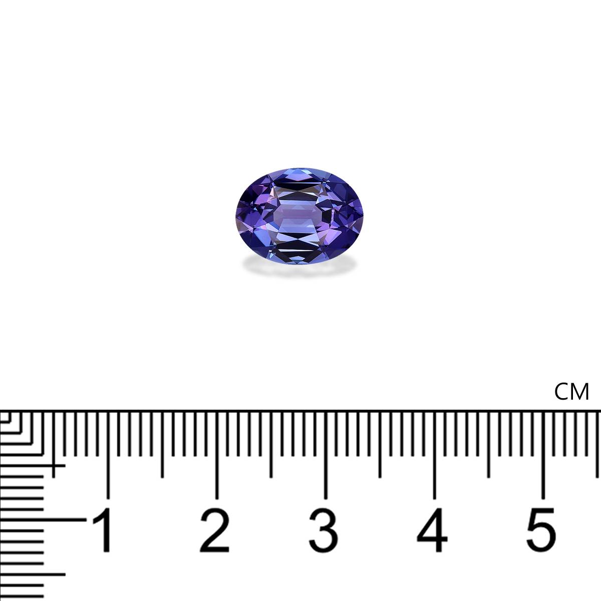 AA violet blue tanzanite, 3.86ct oval cut — view 4