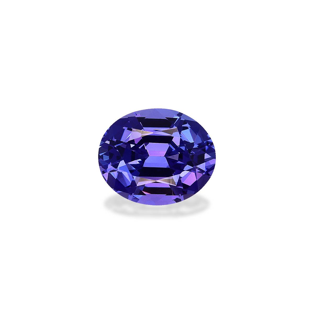 AA violet blue tanzanite, 3.18ct oval cut — main view