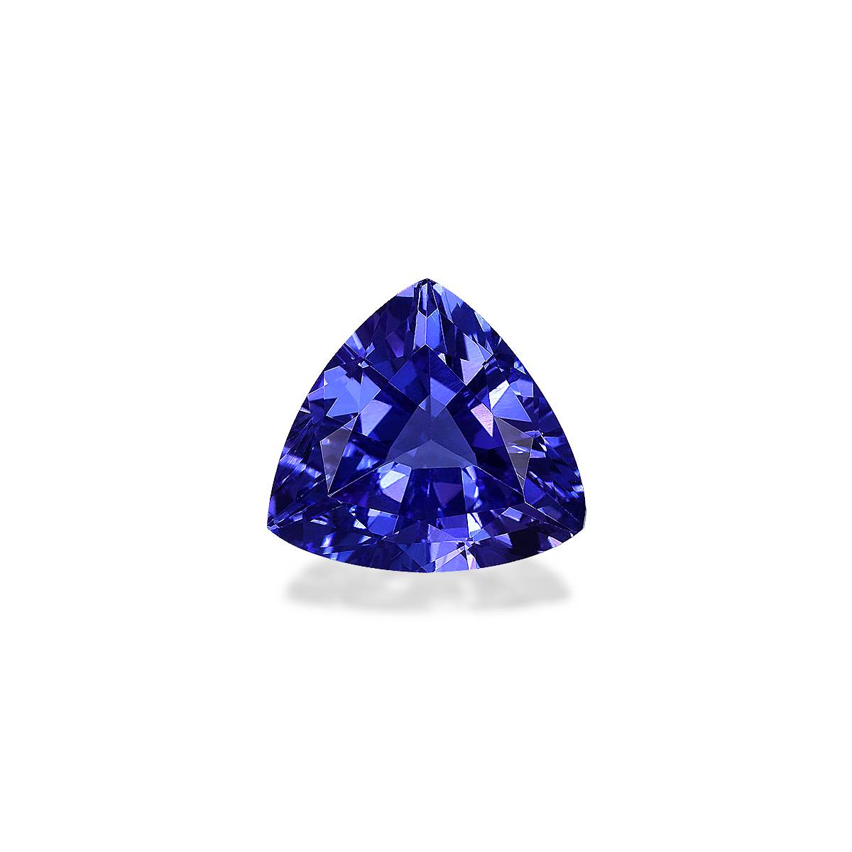 AAA+ violet blue tanzanite, 3.72ct trilliant cut — main view