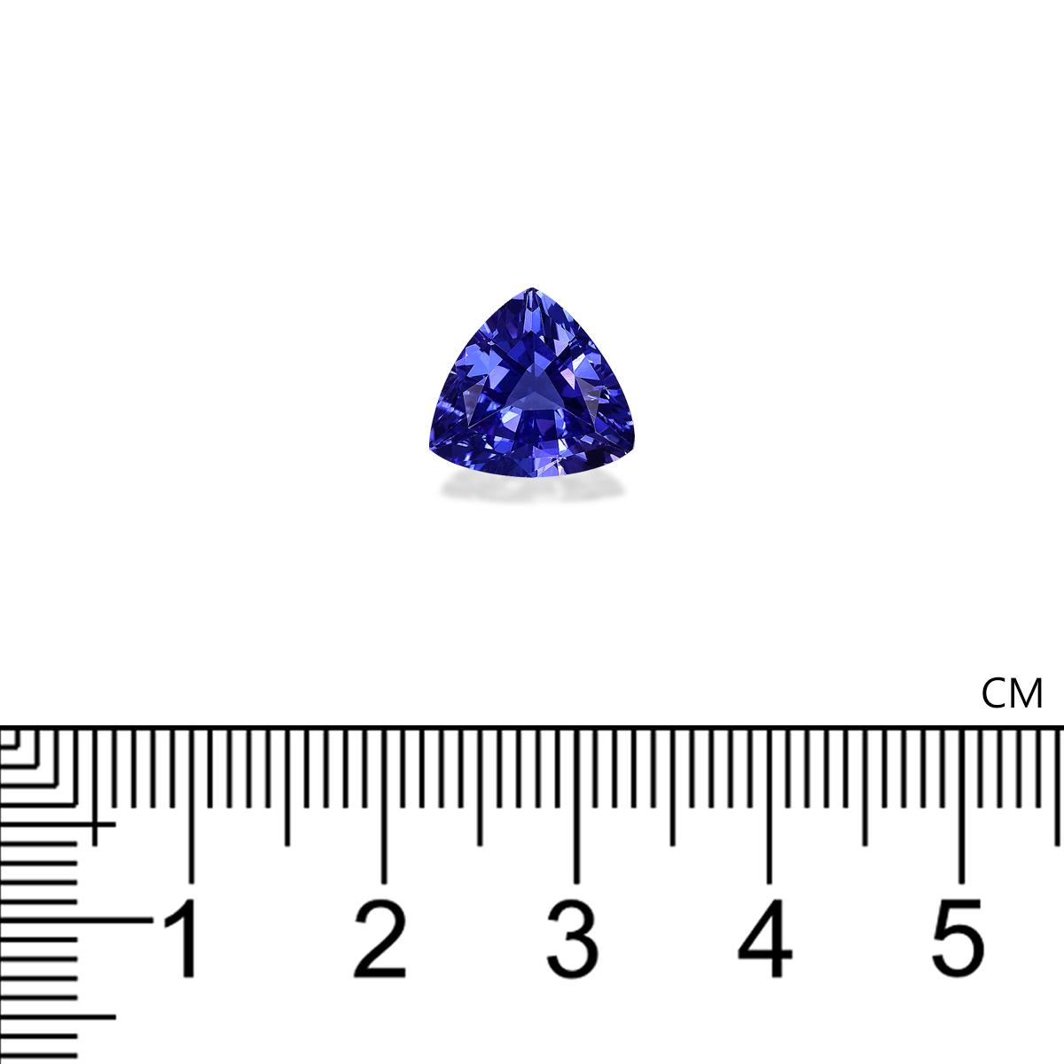 AAA+ violet blue tanzanite, 3.72ct trilliant cut — view 4