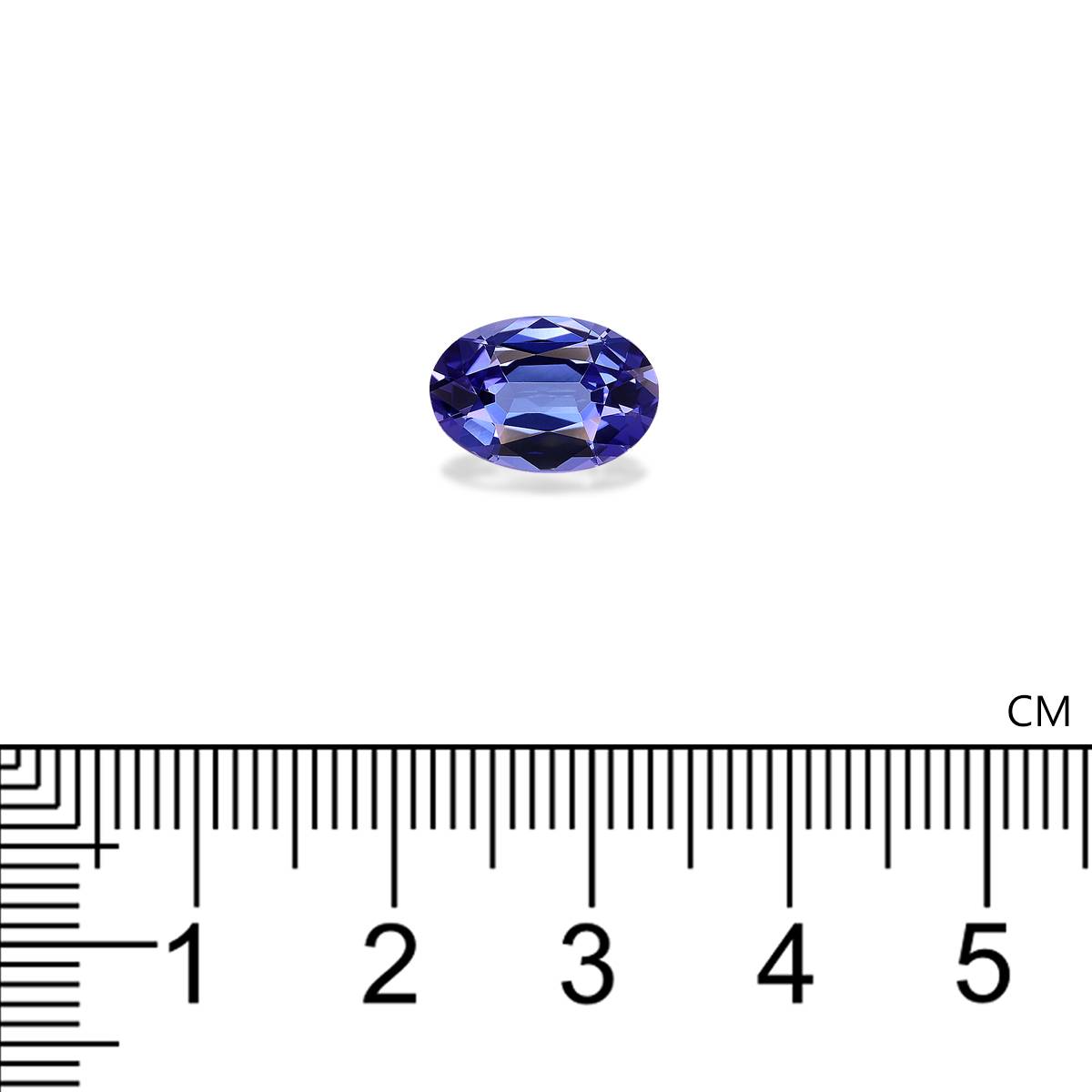 AA violet blue tanzanite, 3.2ct oval cut — view 4