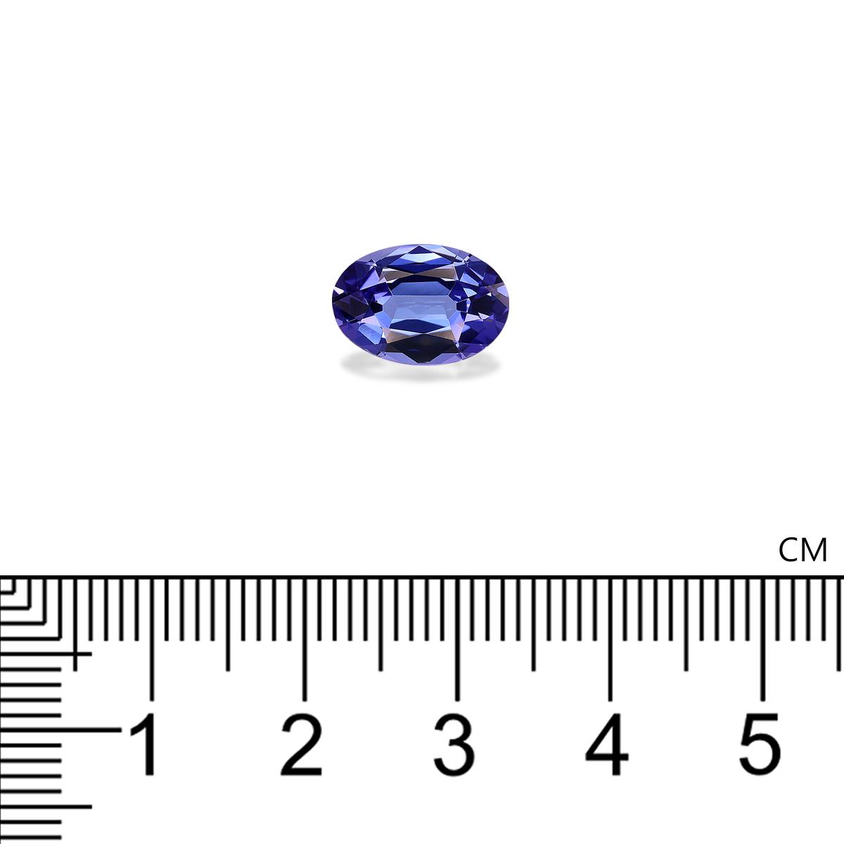 AA violet blue tanzanite, 3.2ct oval cut — view 4