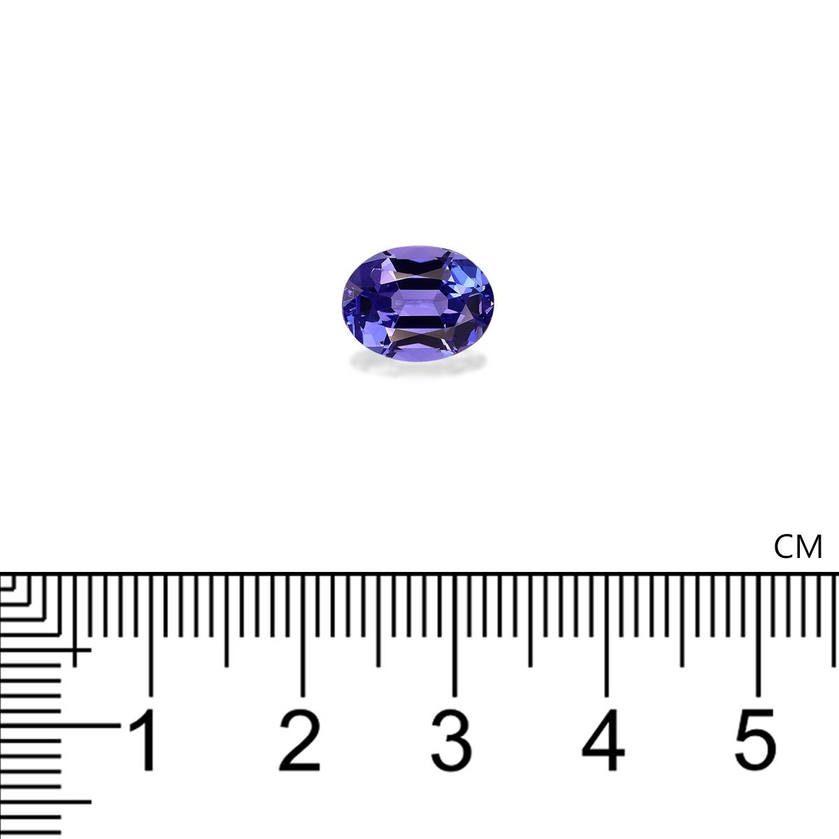 AA violet blue tanzanite, 2.91ct oval cut — view 4