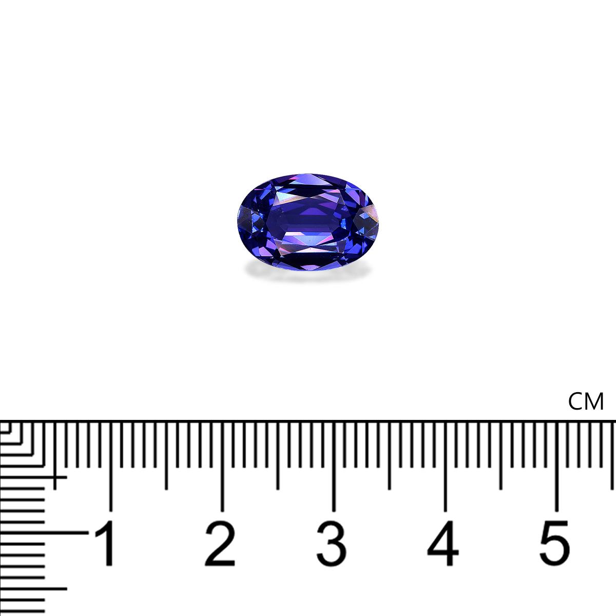 AA violet blue tanzanite, 4.26ct oval cut — view 4