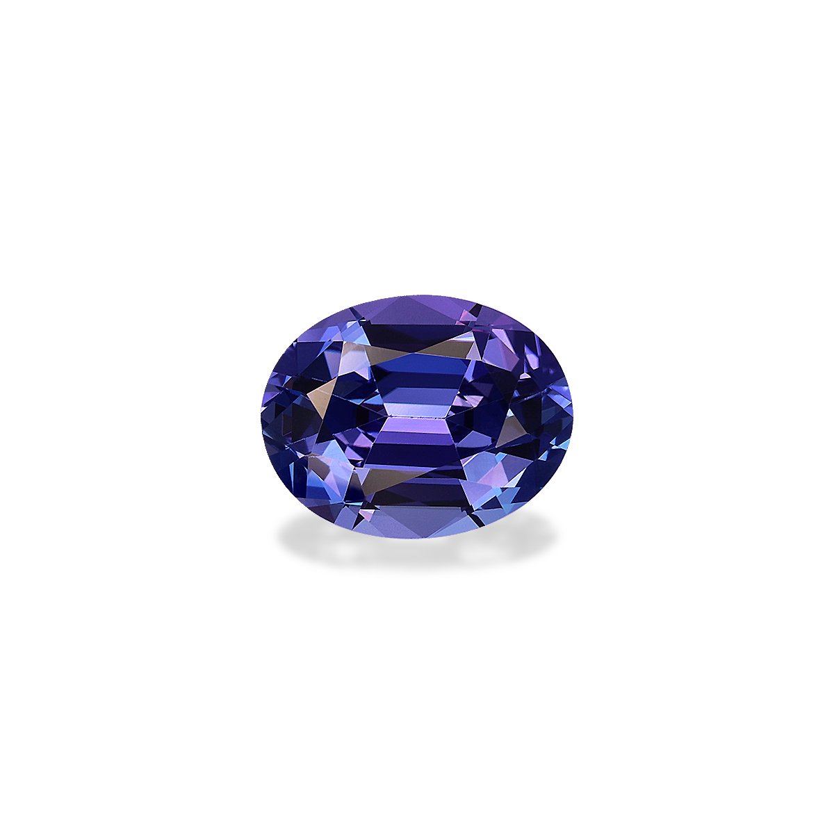 AA violet blue tanzanite, 4.11ct oval cut — main view