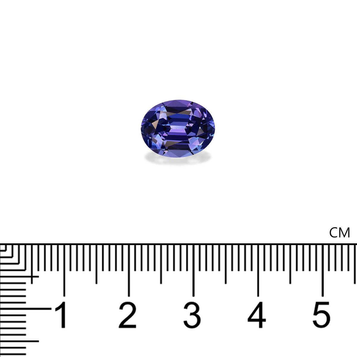 AA violet blue tanzanite, 4.11ct oval cut — view 4