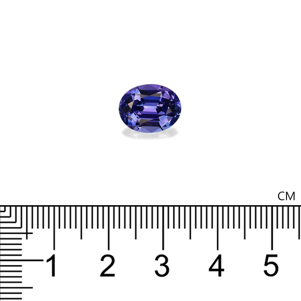 AA violet blue tanzanite, 4.11ct oval cut — view 4