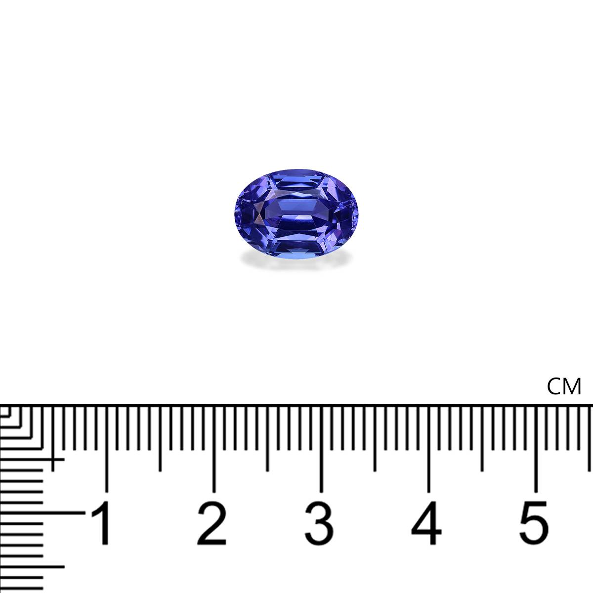 AA violet blue tanzanite, 4.45ct oval cut — view 4