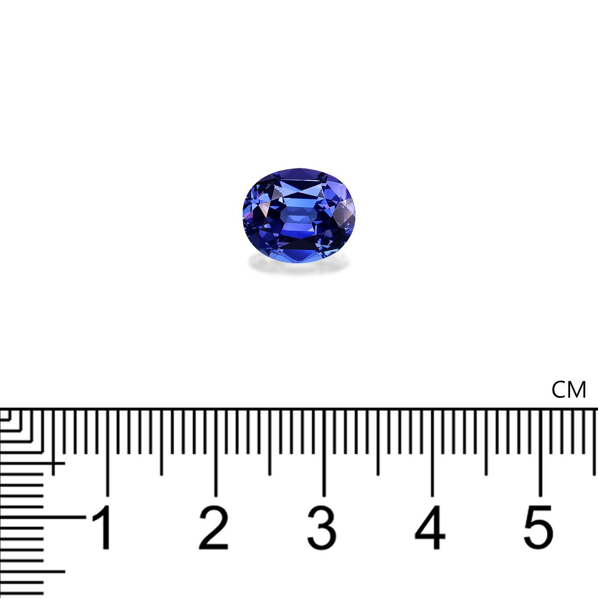 AAA+ violet blue tanzanite, 3.55ct oval cut — view 4