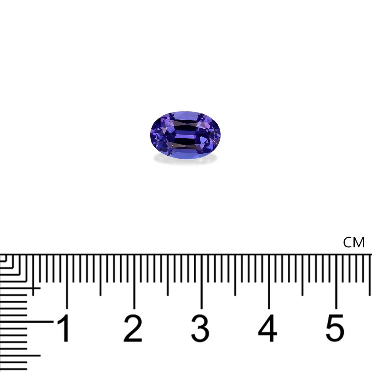 AA violet blue tanzanite, 2.52ct oval cut — view 4