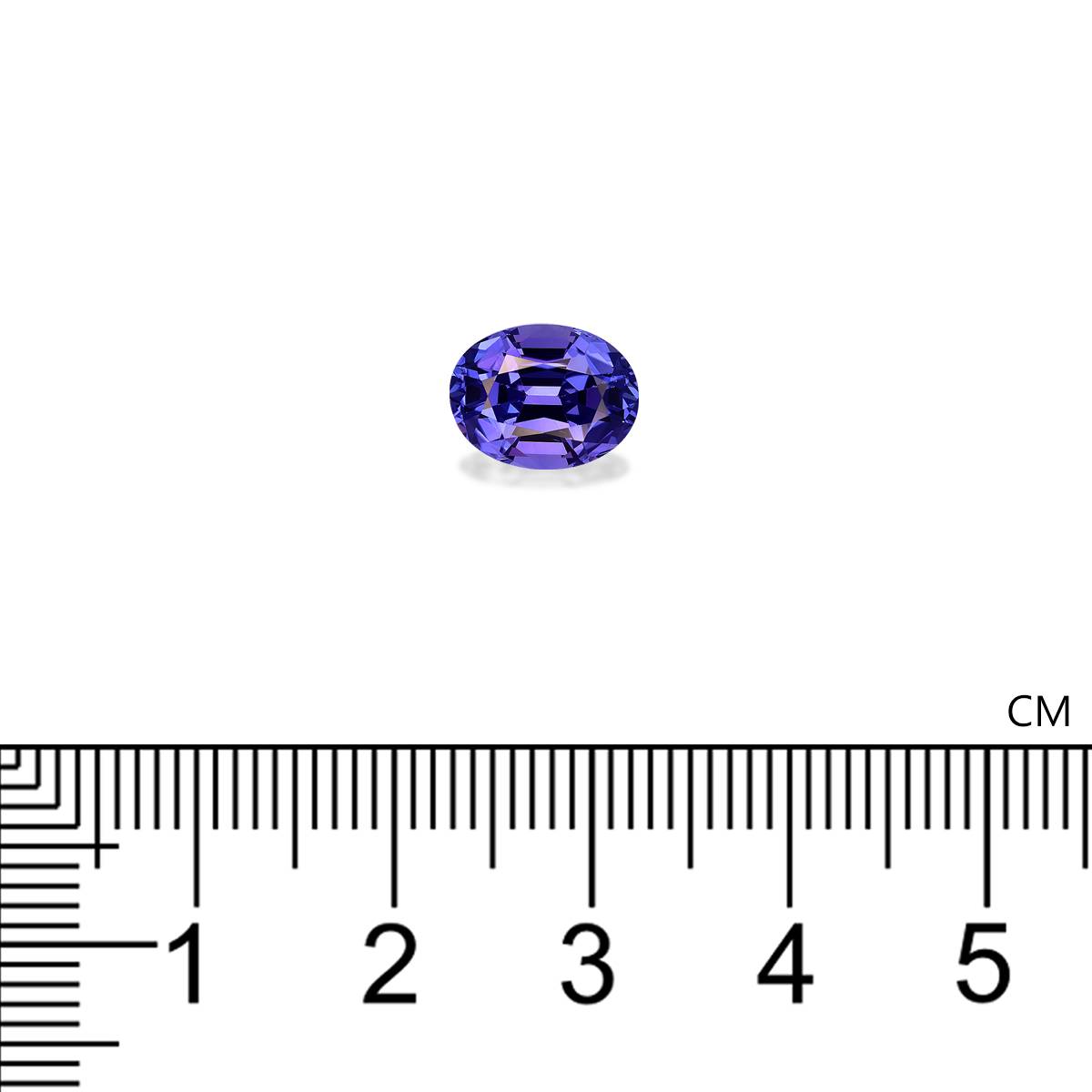 AA violet blue tanzanite, 2.63ct oval cut — view 4