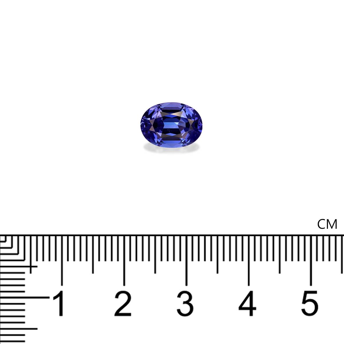 AAA+ violet blue tanzanite, 2.87ct oval cut — view 4