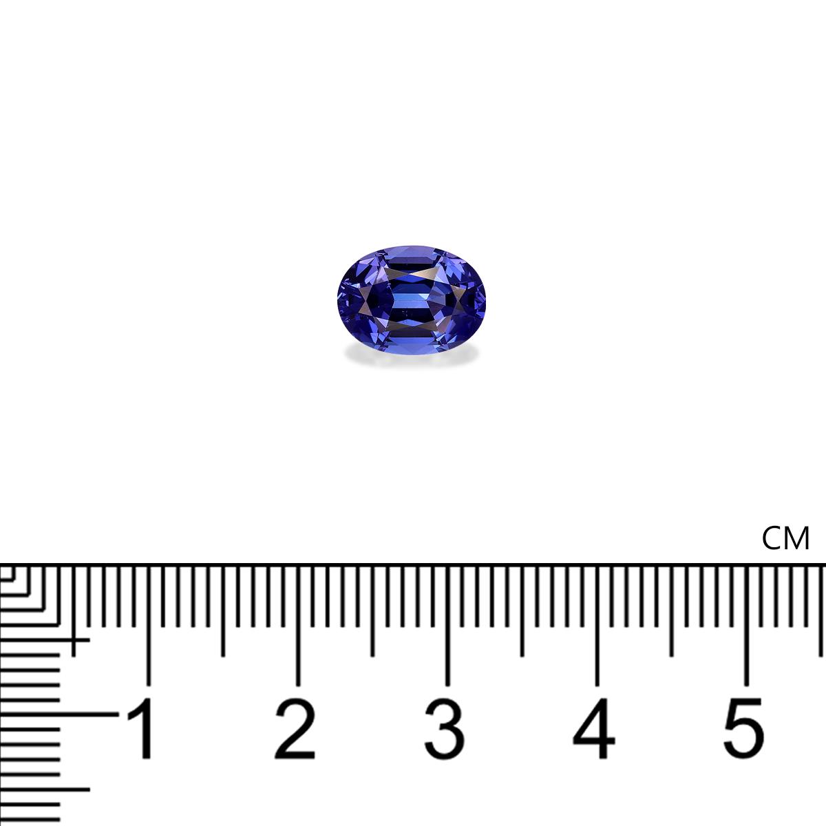 AAA+ violet blue tanzanite, 2.87ct oval cut — view 4