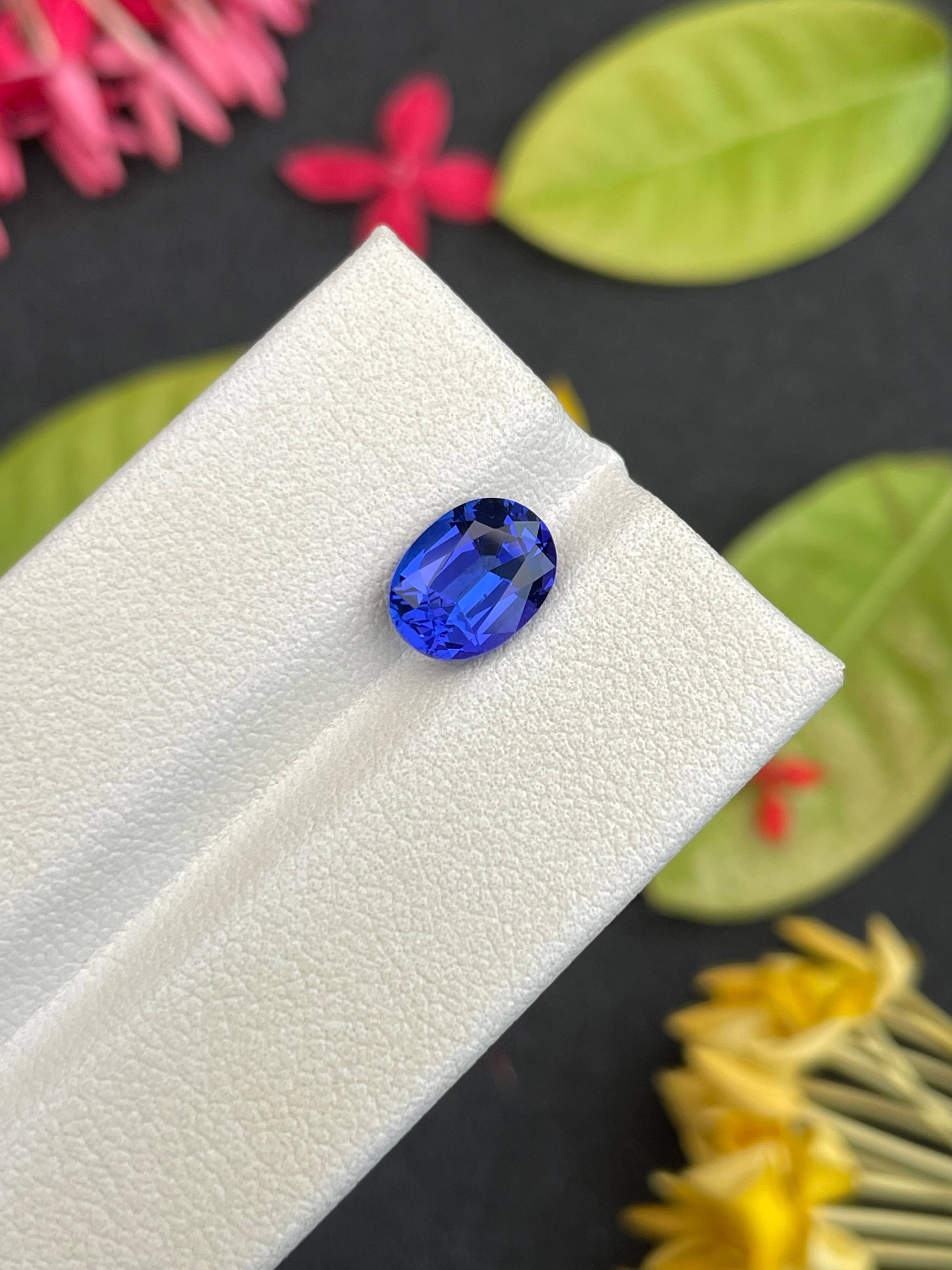 AAA+ violet blue tanzanite, 2.11ct oval cut — view 5