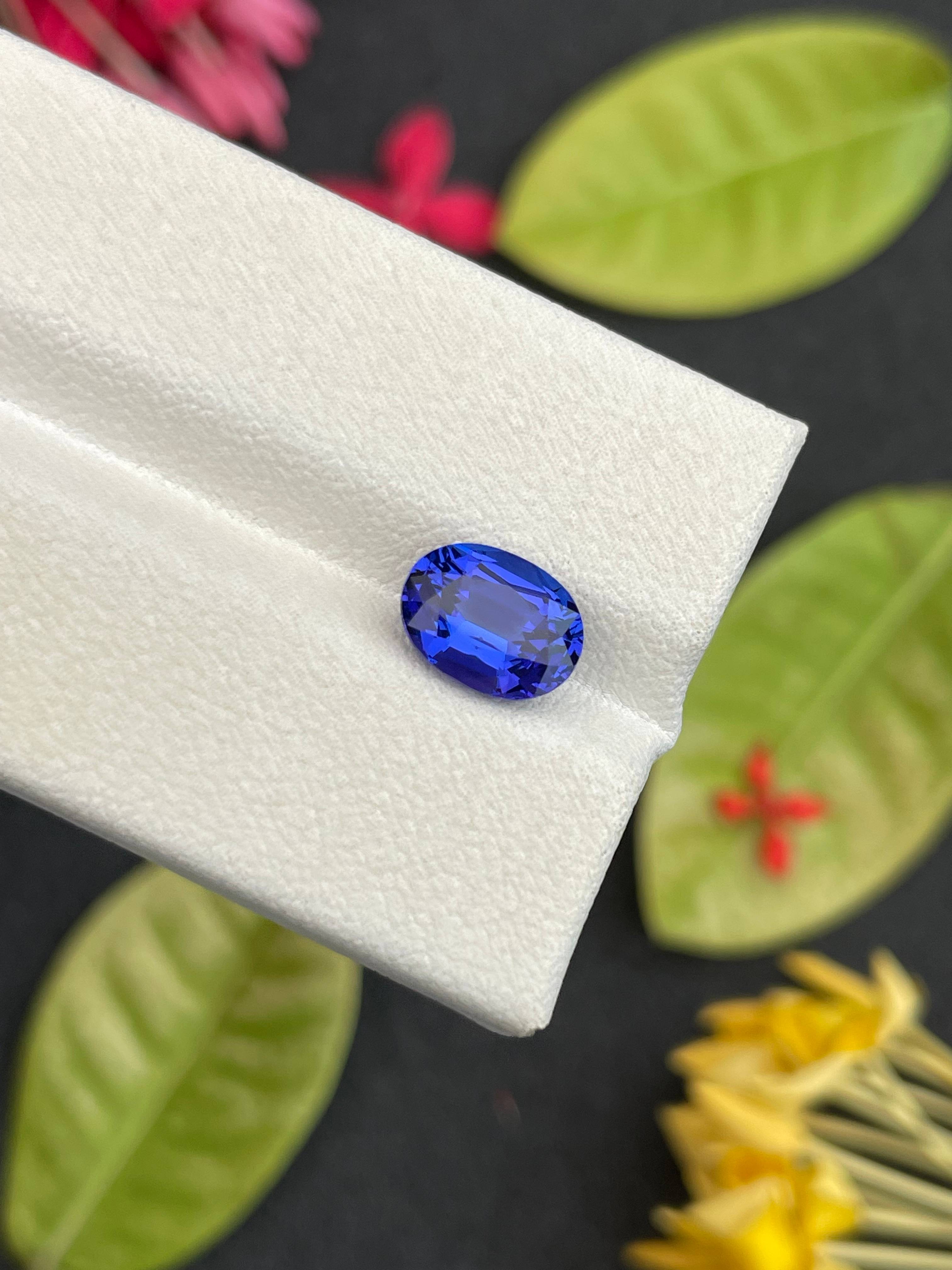 AAA+ violet blue tanzanite, 2.11ct oval cut — view 6