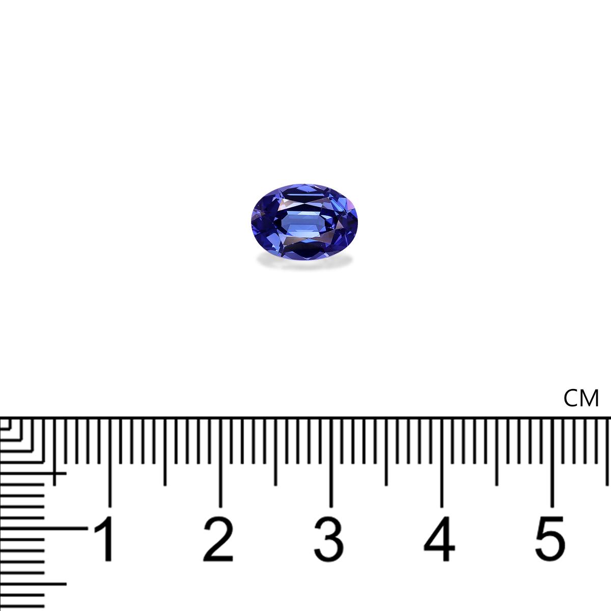 AAA+ violet blue tanzanite, 2.18ct oval cut — view 4
