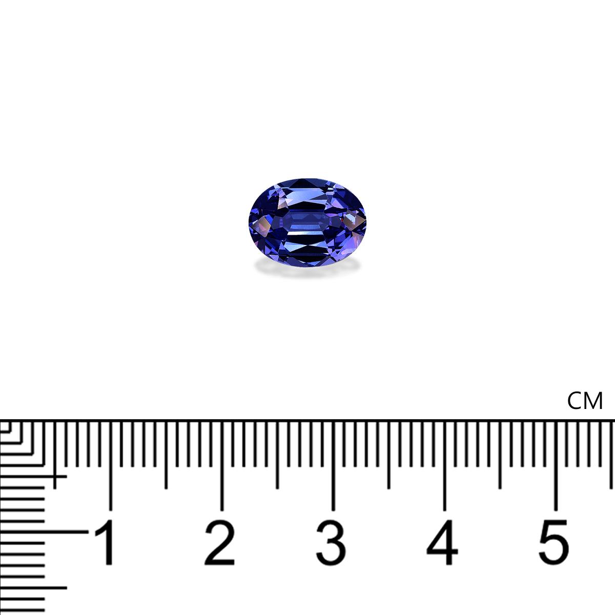 AAA+ violet blue tanzanite, 3.08ct oval cut — view 4