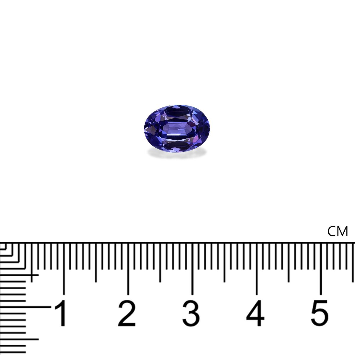 AA violet blue tanzanite, 2.35ct oval cut — view 4