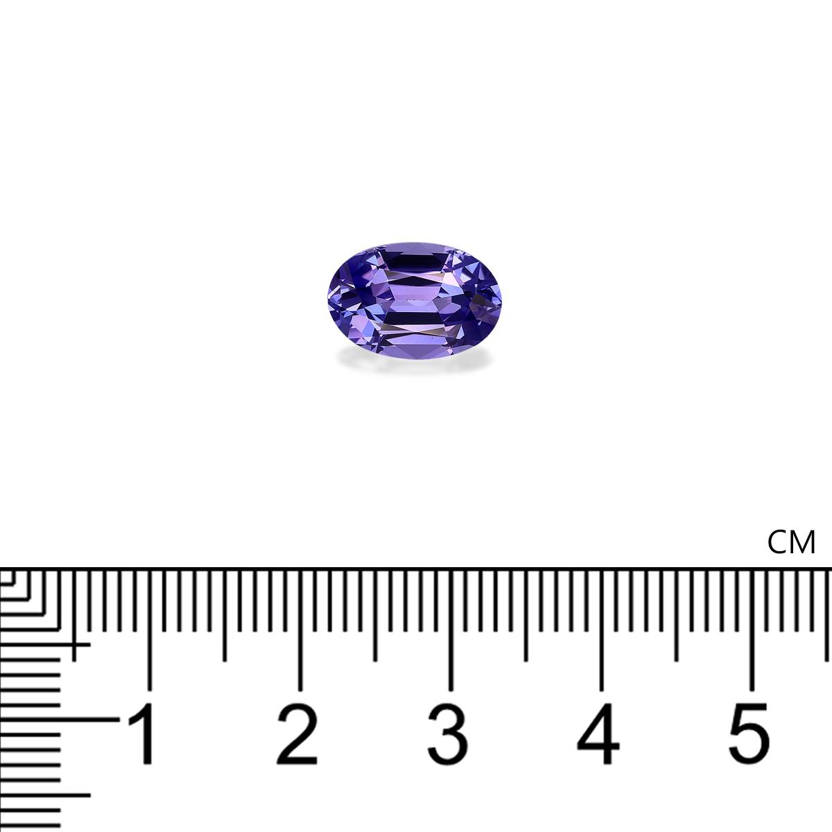 AA violet blue tanzanite, 3.6ct oval cut — view 4