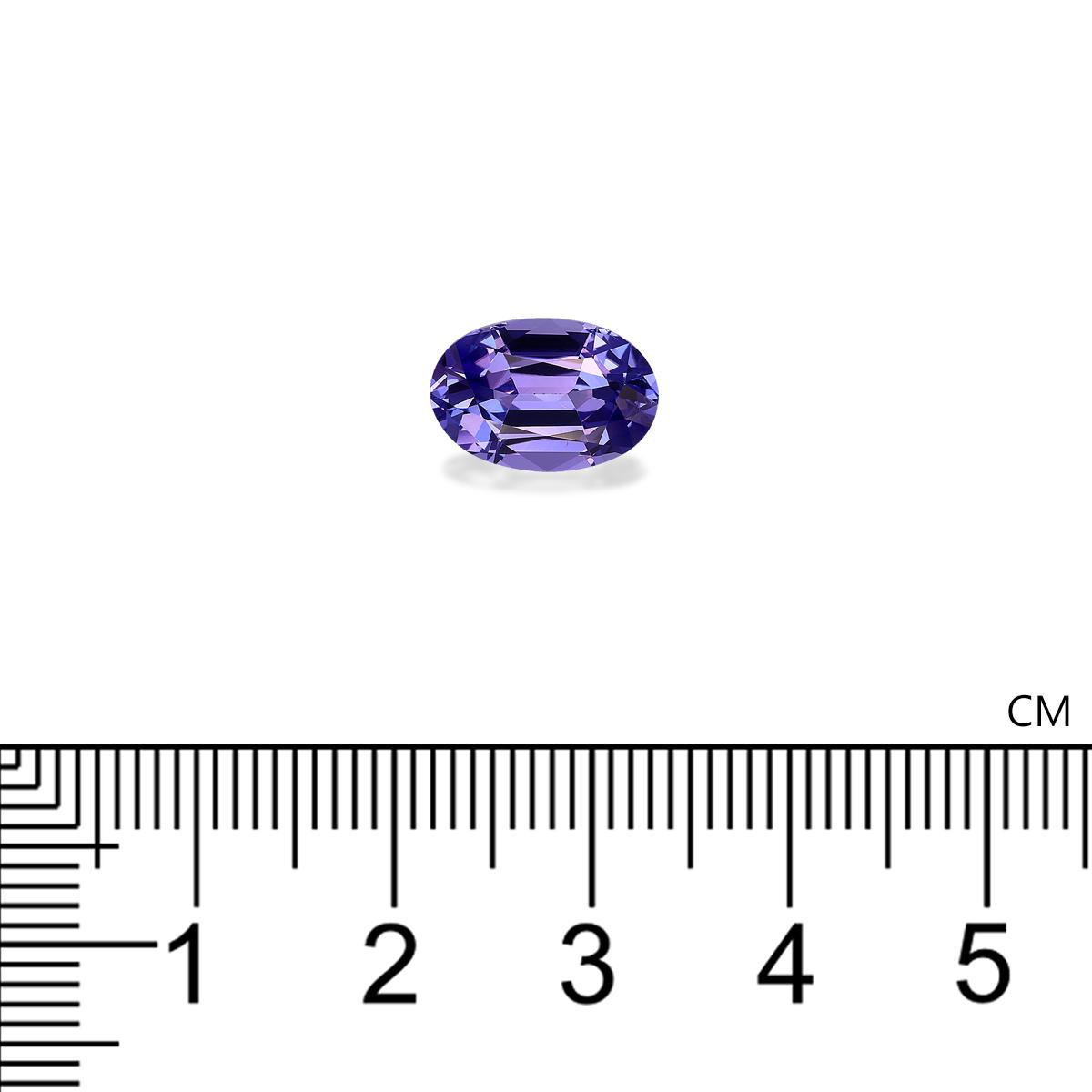 AA violet blue tanzanite, 3.6ct oval cut — view 4