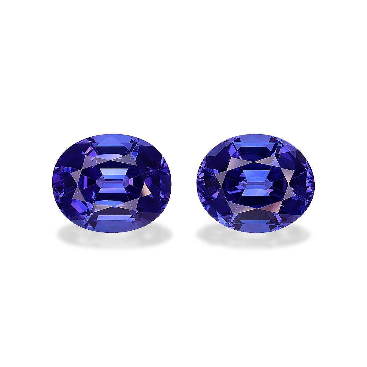 Violet Blue Tanzanite 13.34ct - 13x11mm Pair