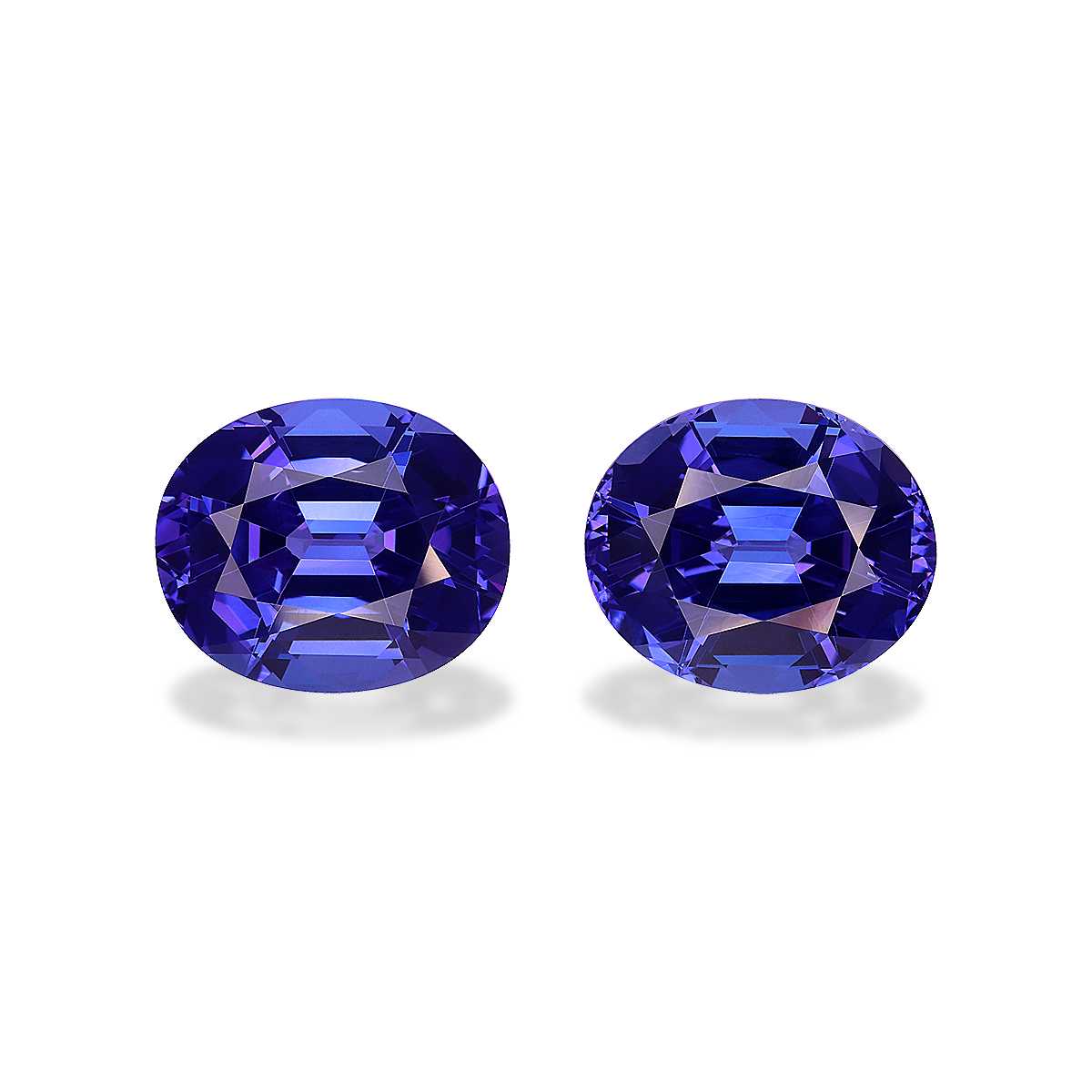 Violet Blue Tanzanite 13.34ct - 13x11mm Pair