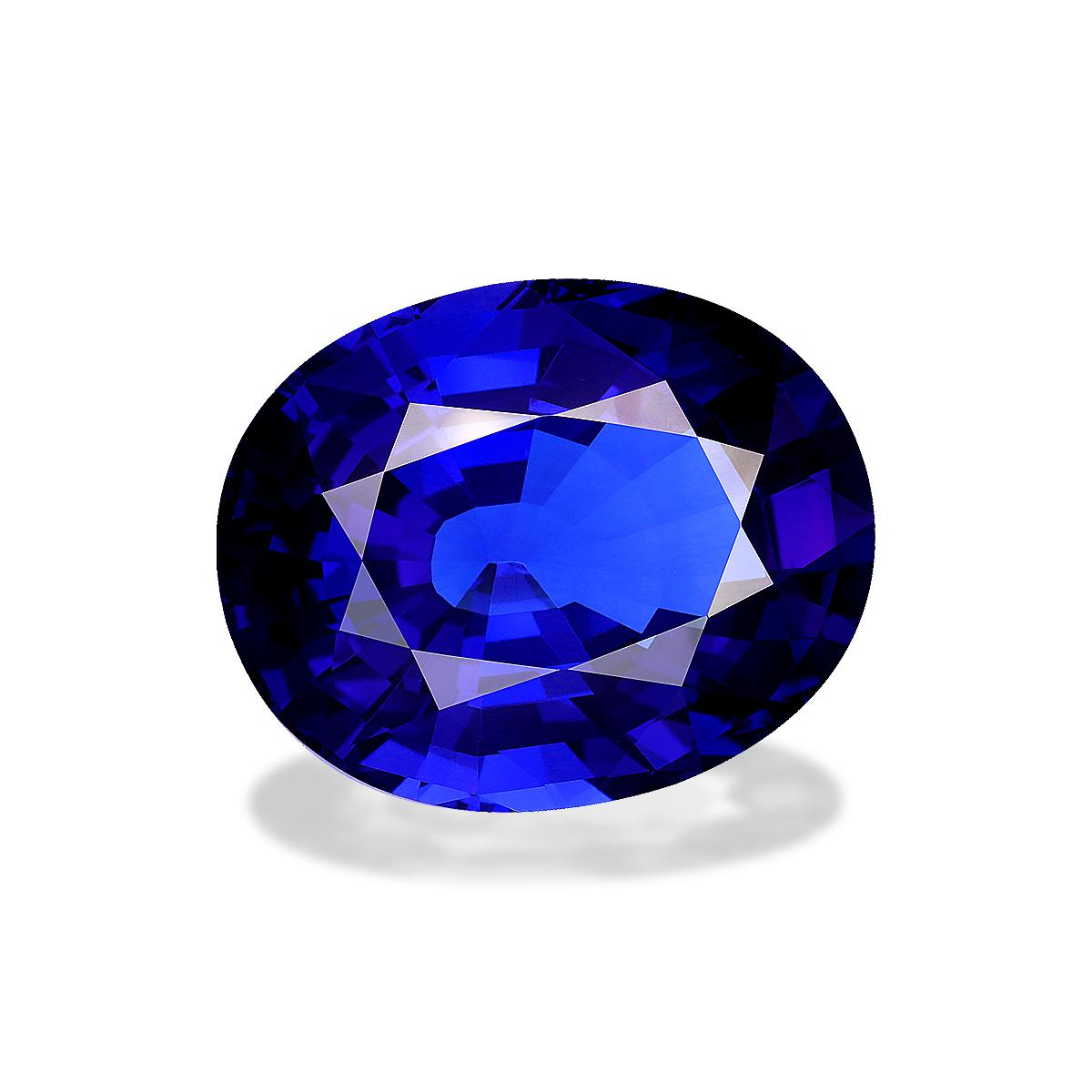 violet blue tanzanite, 91.78ct oval cut — view 3