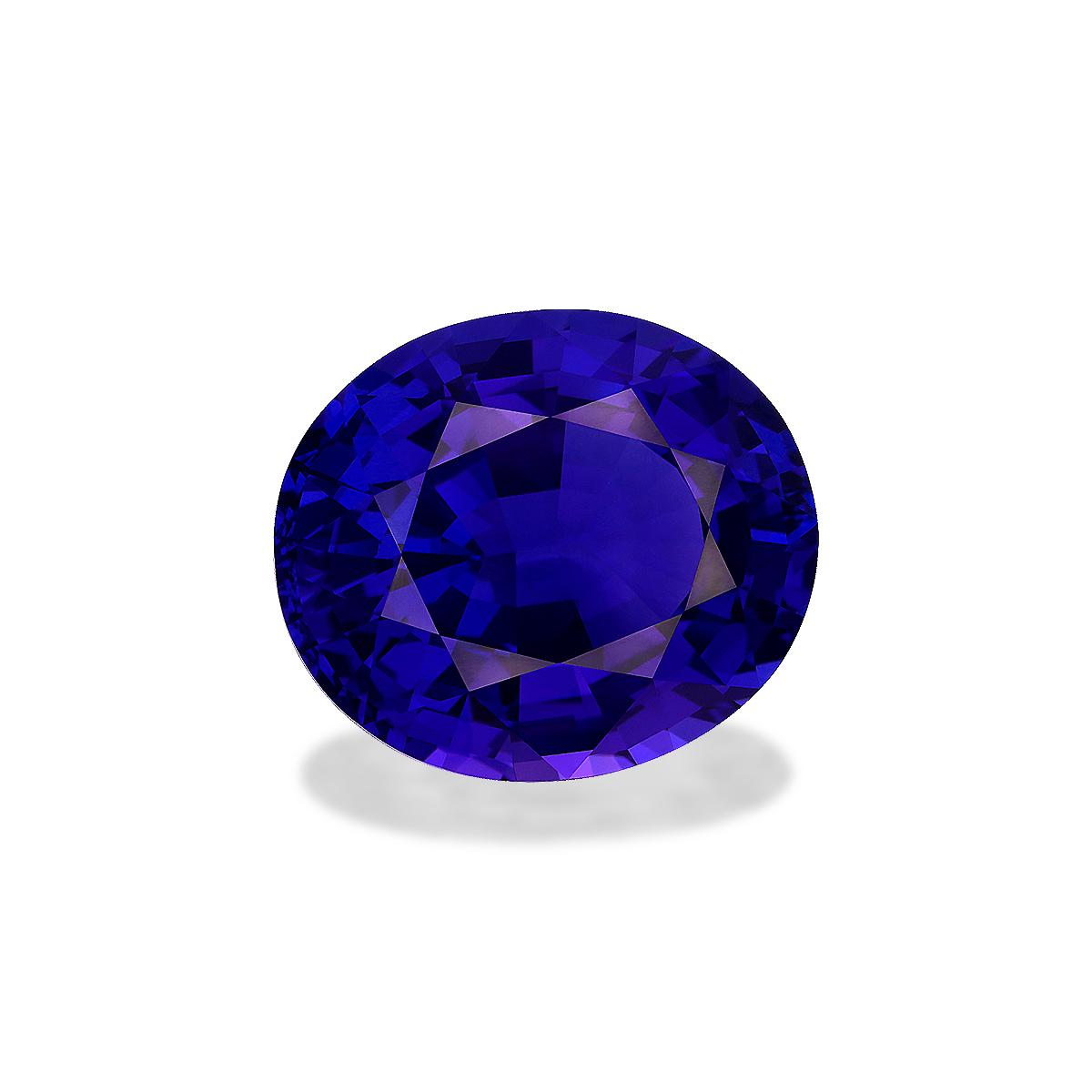 violet blue tanzanite, 73.82ct rectangular cut — view 3