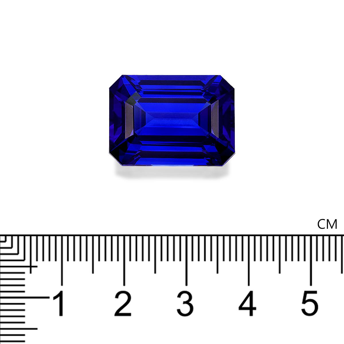violet blue tanzanite, 24.52ct rectangular cut — view 4