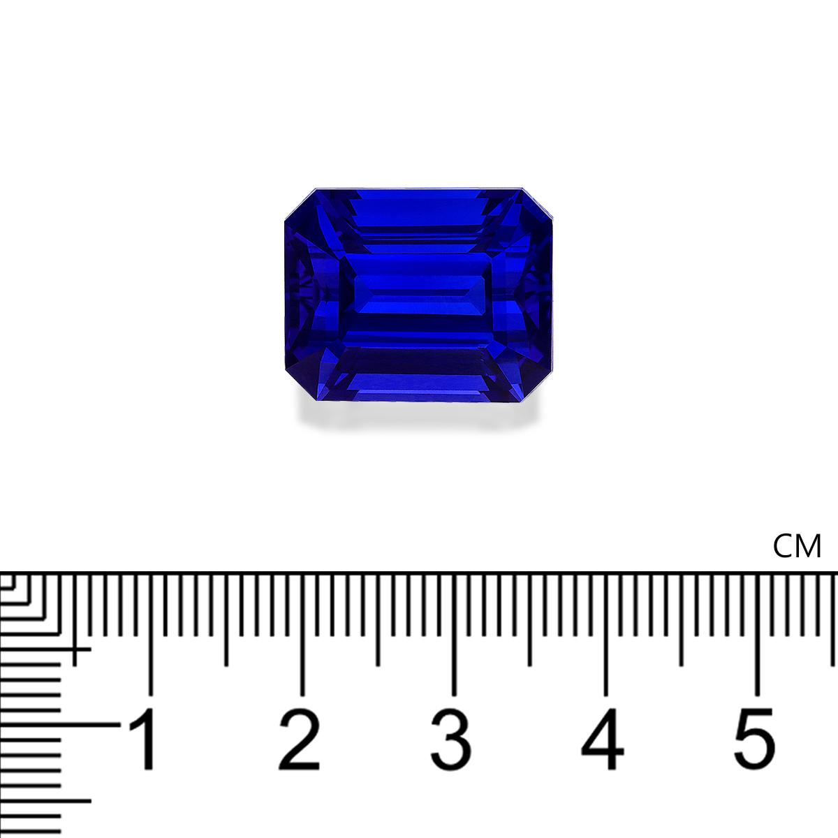 violet blue tanzanite, 24.57ct rectangular cut — view 4