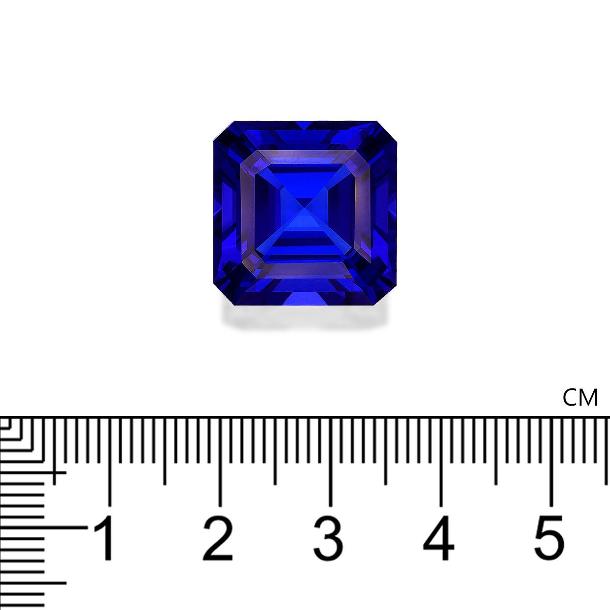 violet blue tanzanite, 26.49ct square cut — view 4