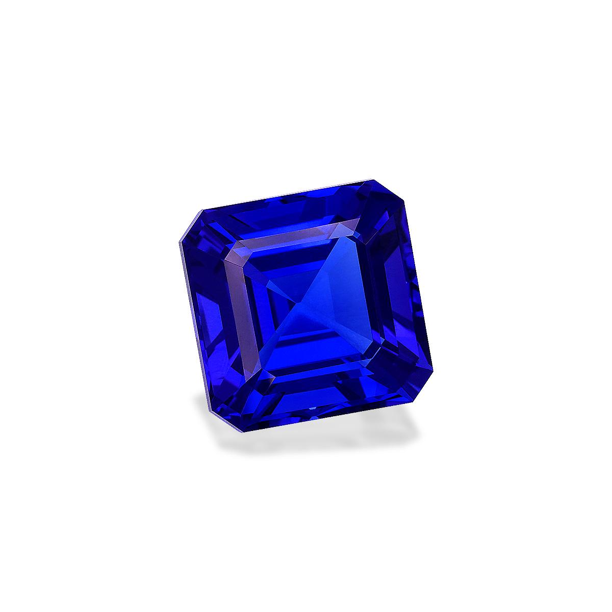 violet blue tanzanite, 21.09ct square cut — view 3