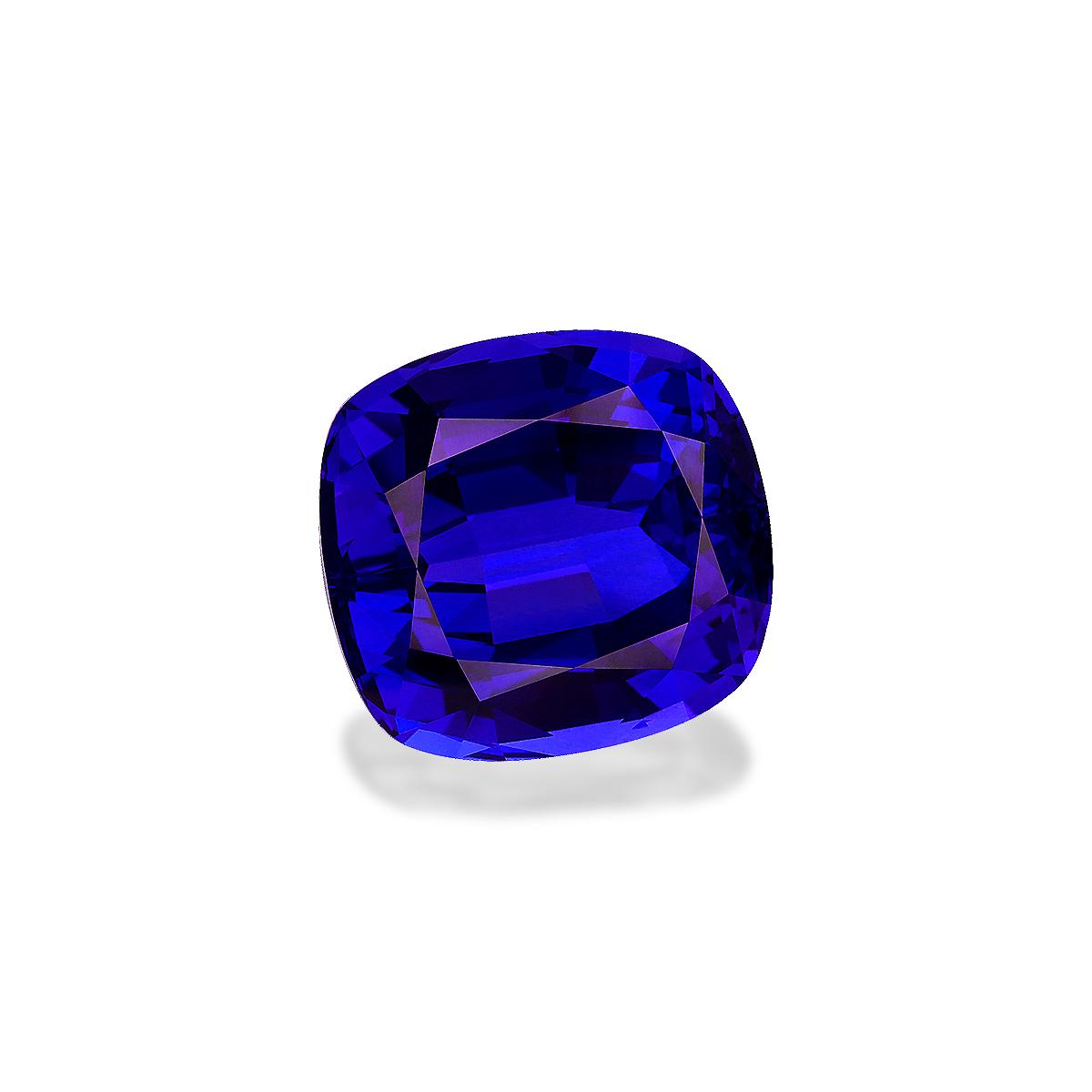 violet blue tanzanite, 53.7ct cushion cut — view 3