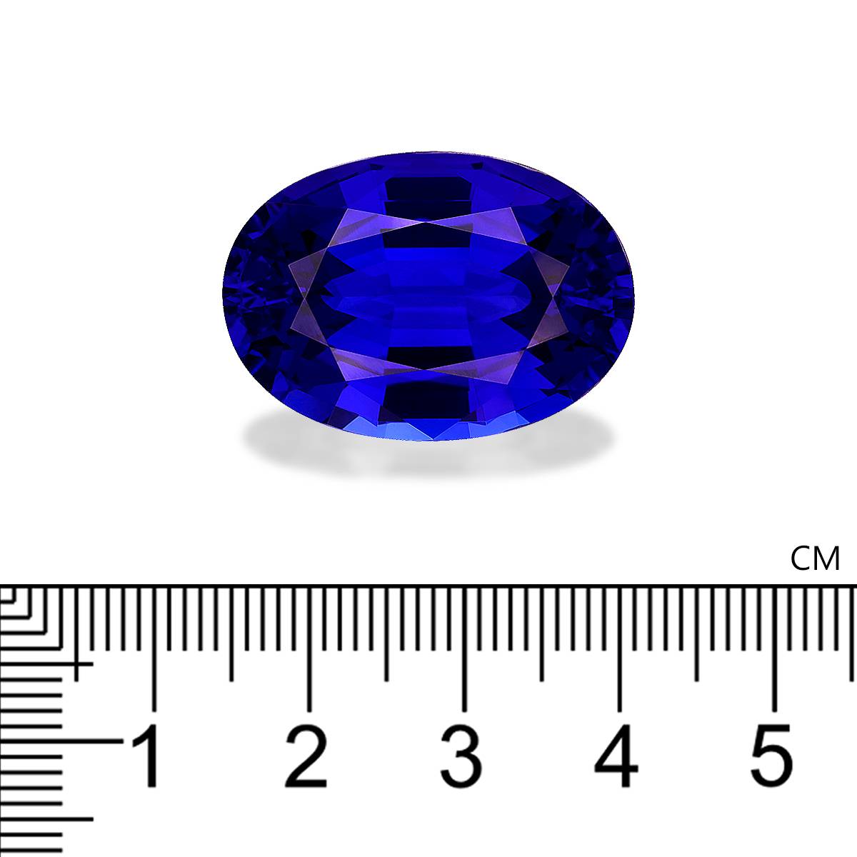violet blue tanzanite, 48.05ct oval cut — view 4