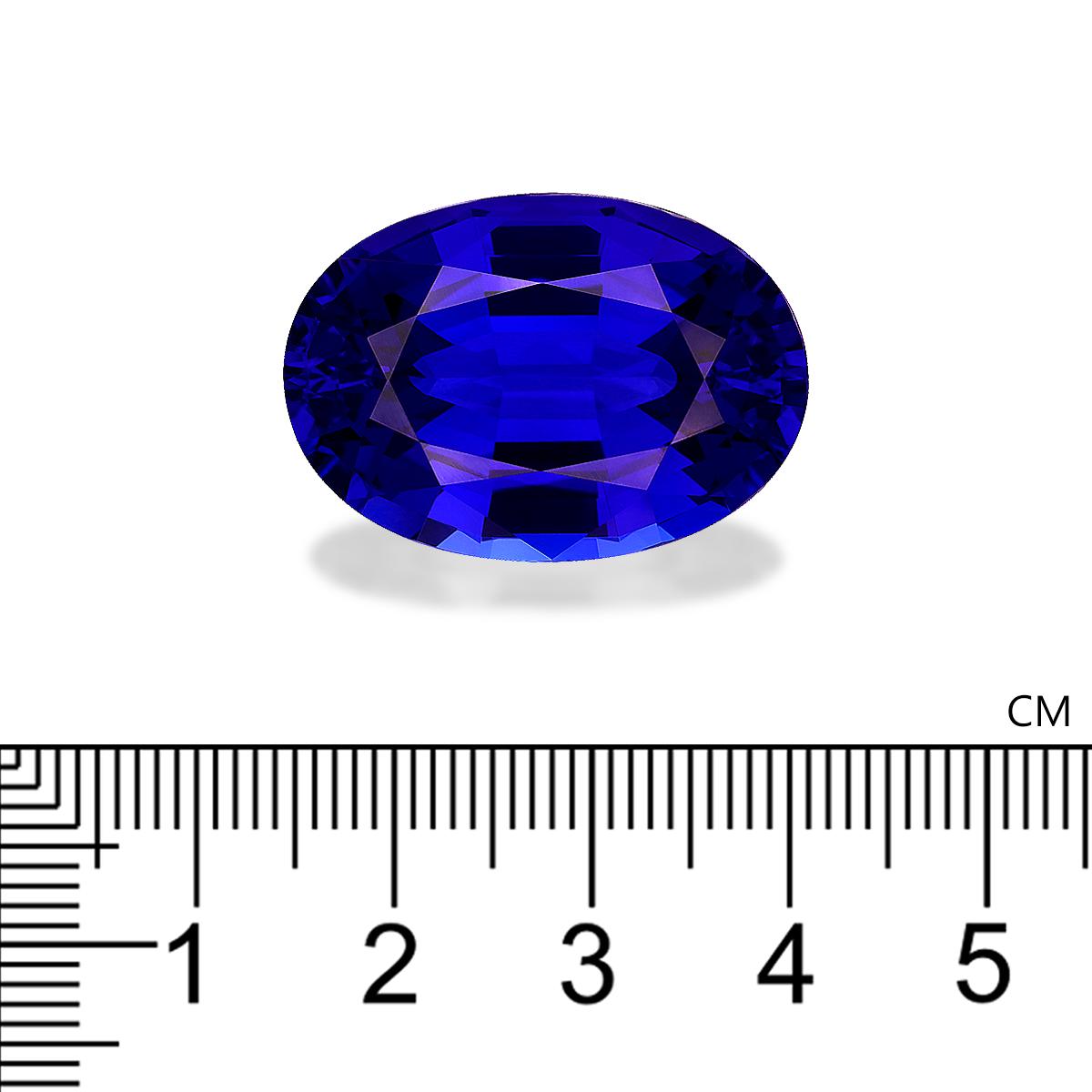 violet blue tanzanite, 48.05ct oval cut — view 4