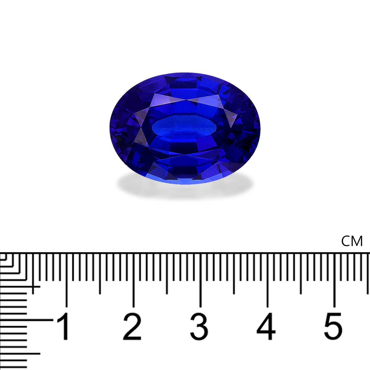 violet blue tanzanite, 31.02ct oval cut — view 4