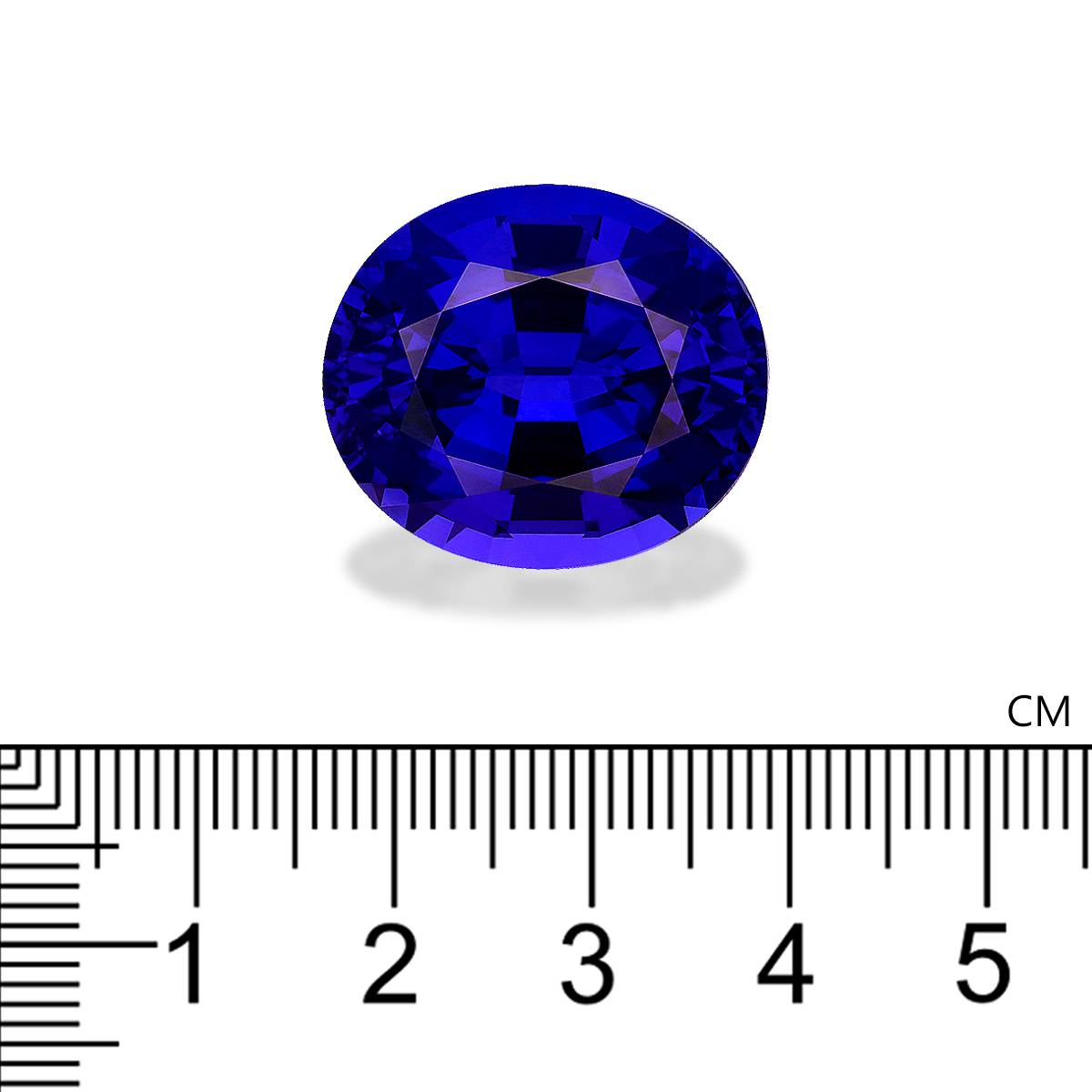 violet blue tanzanite, 24.1ct oval cut — view 4