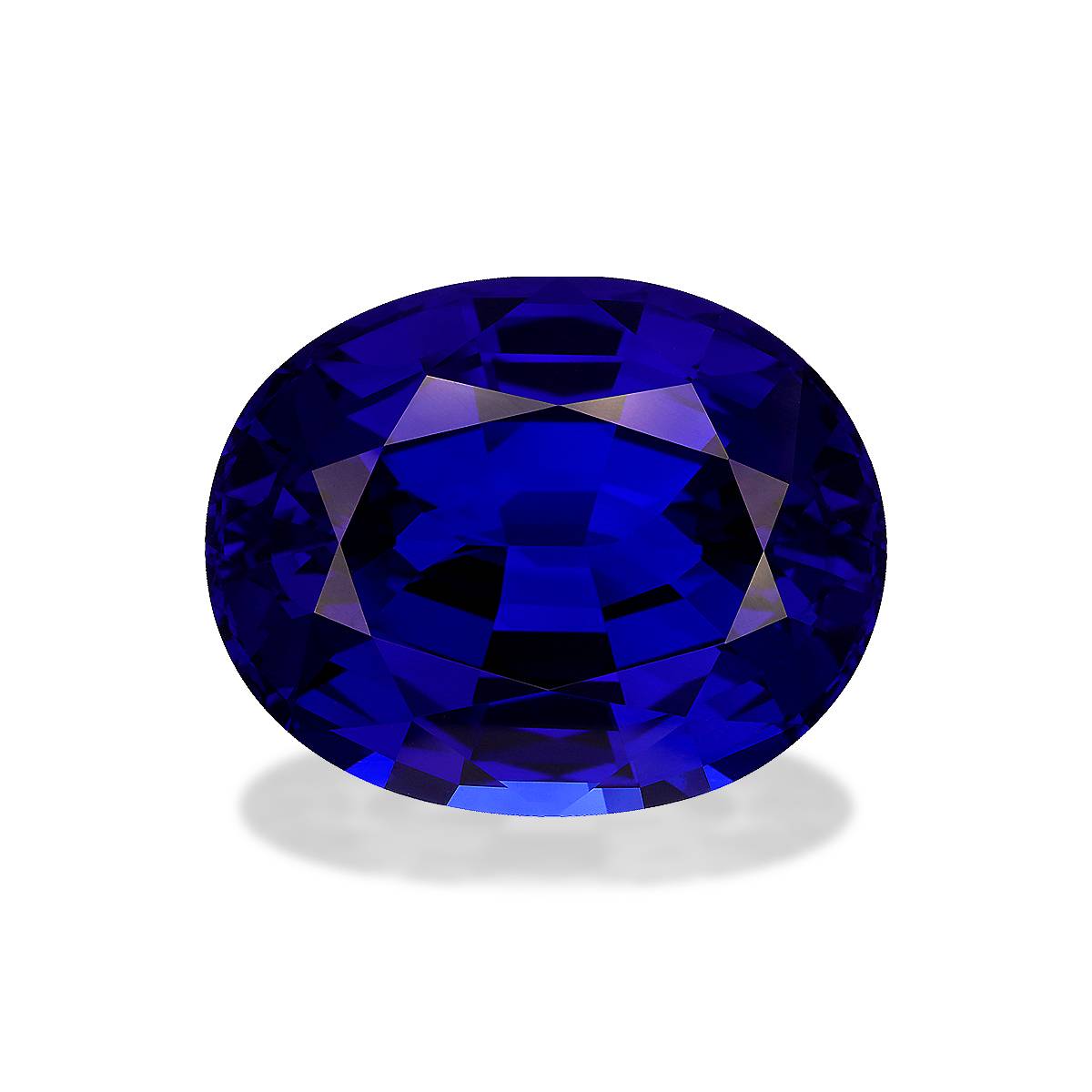 violet blue tanzanite, 121.31ct oval cut — main view
