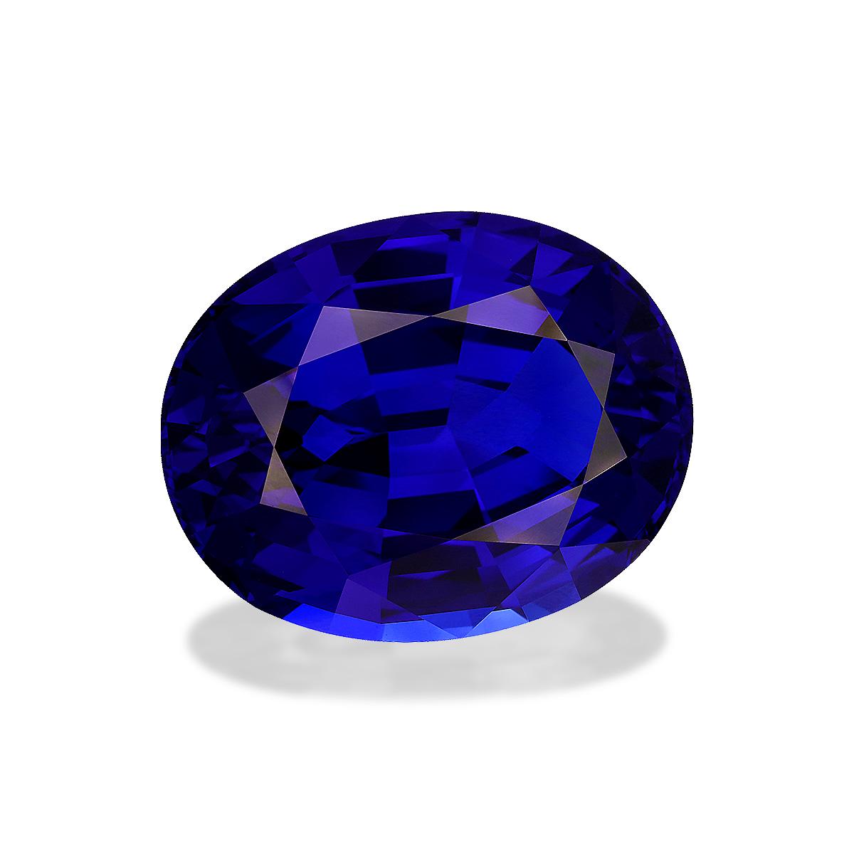 violet blue tanzanite, 121.31ct oval cut — view 3